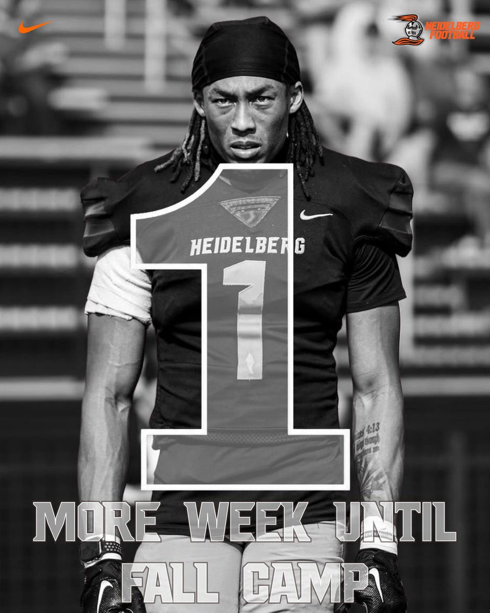 CoachDrewMunger's tweet photo. Did someone say we are 1 week away from Fall Camp⁉️⁉️🟠⚫️

#BergGang | #D3Football https://t.co/uAxNsgu4w5