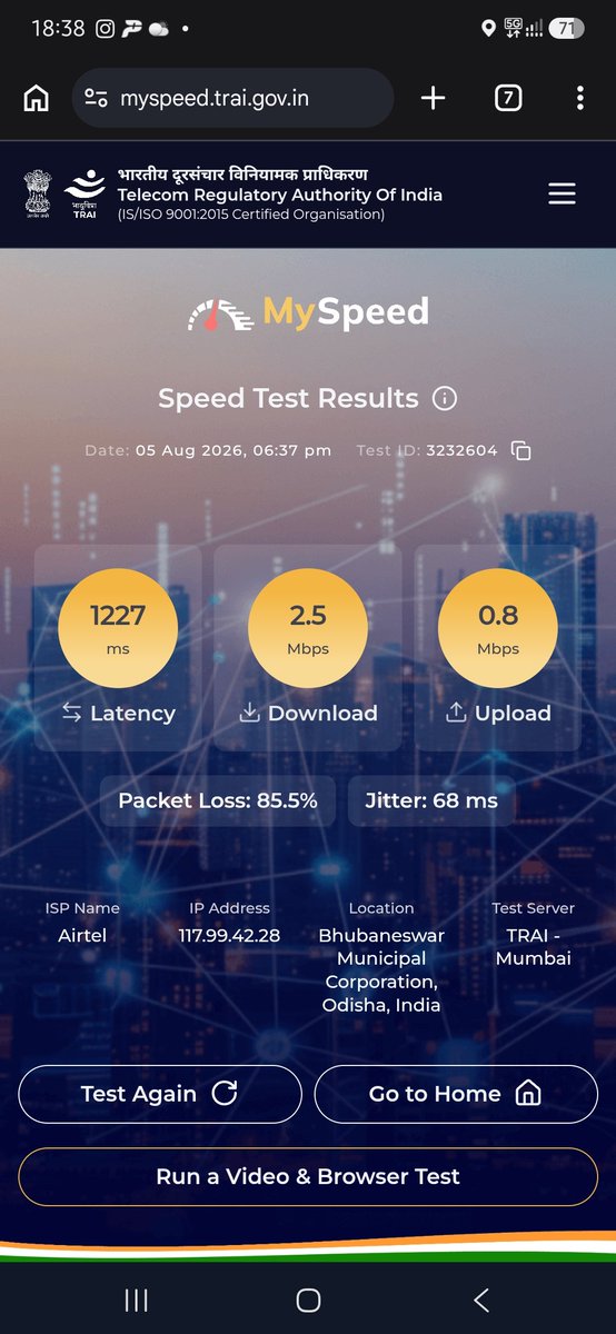 doctor__vertigo's tweet photo. 5G claim is bogus, speed is worse than 4G.
Only thing increasing is the price. 
@airtelnews https://t.co/CSynTMQCmY