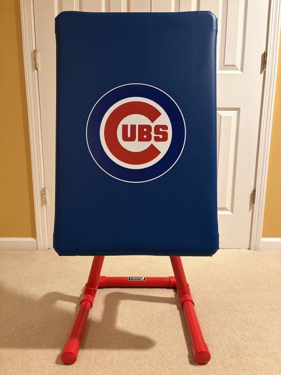 EasyCallKZone's tweet photo. Royal blue wiffle ball strike zone with a red base and a custom Cubs decal #wiffleball #blitzball #chicagocubs https://t.co/99nT9cqK7L