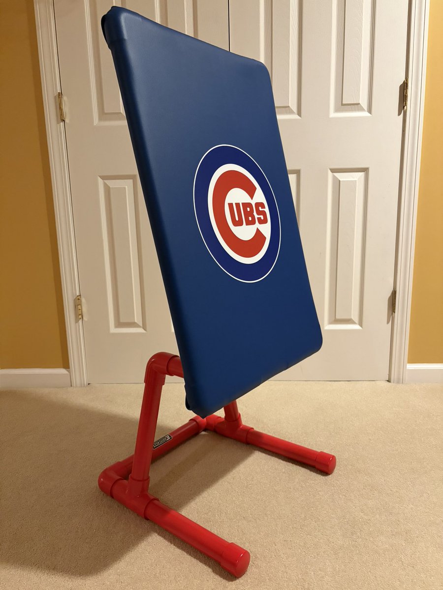 EasyCallKZone's tweet photo. Royal blue wiffle ball strike zone with a red base and a custom Cubs decal #wiffleball #blitzball #chicagocubs https://t.co/99nT9cqK7L