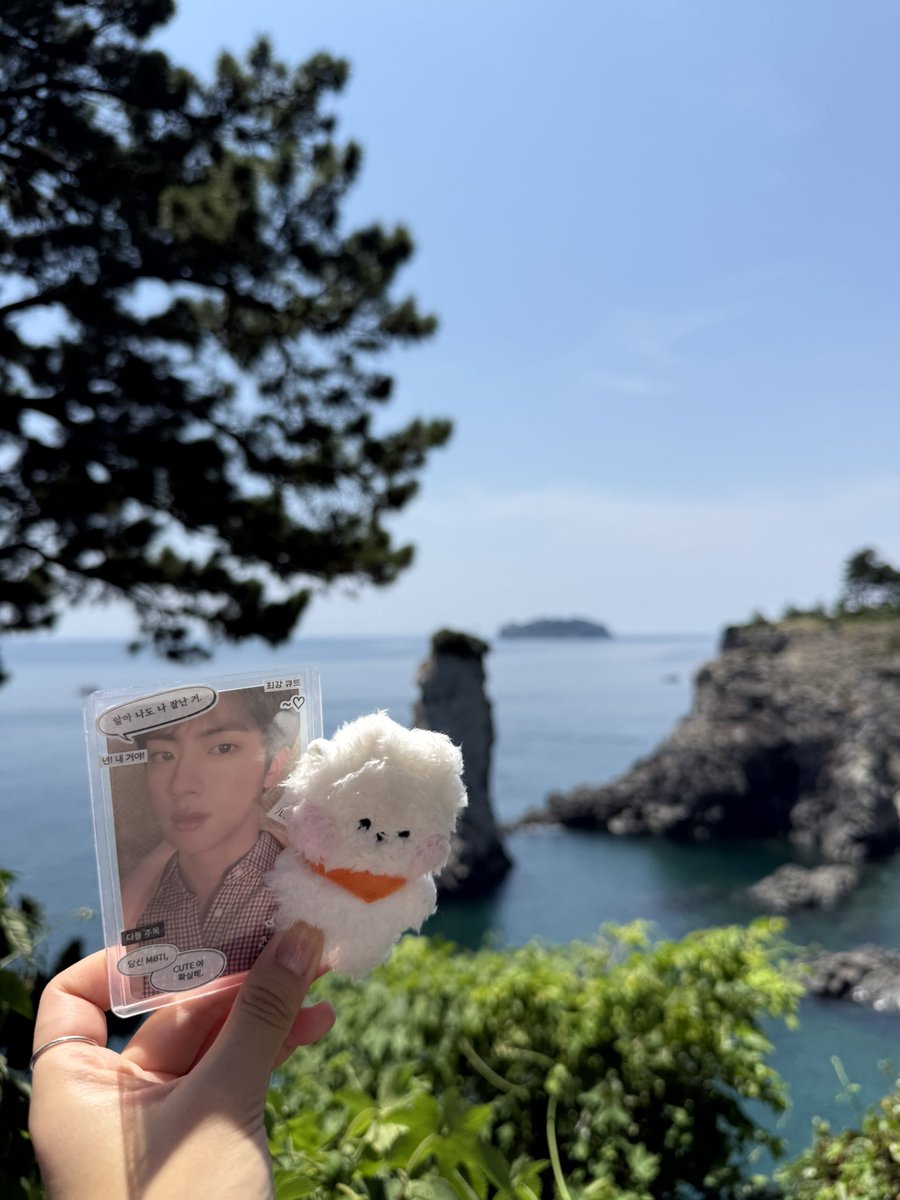 na0rah9's tweet photo. 제주여행 3일차 제주한정 티셔츠 사려고 유니클로 갔다가 뮤츠가 그려진 티셔츠를 봤었다 . . . 만져보기까지 했던것 같은데 집에 와서 딱 그날 아침에 했던 사첵때 남준이가 입었다는 사실을 알게 됐음 . . . 😭 화양연화2 자켓촬영했던 외돌개도 갔음!!💕🫰🏻 너무 아름다워 . . . 😚 #외돌개 https://t.co/PzaH2G9loH