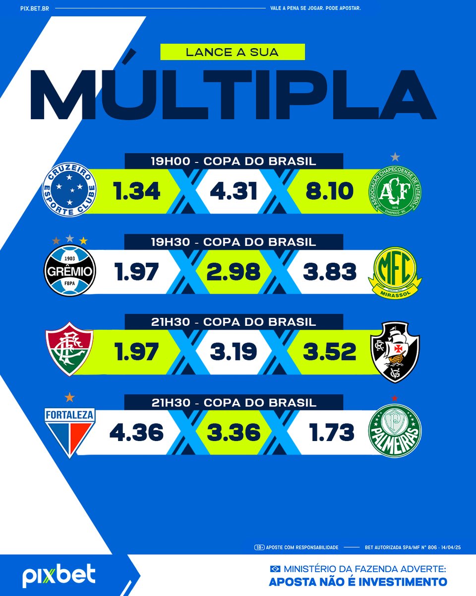 pixbet's tweet photo. ⚽ Chegou a Múltipla de Hoje! Quem vai junto?

Tem muito mais te esperando no link: https://t.co/1CaTS6s9RL https://t.co/mg9n6ie8tJ