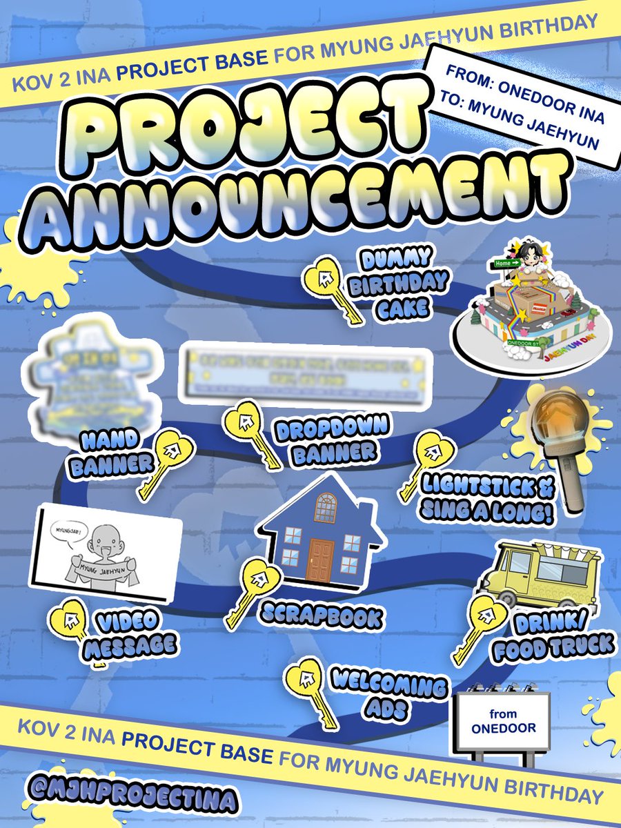 MJHPROJECTINA's tweet photo. Halo ONEDOOR!🏡💙

Waktunya PROJECT REVEAL!

Berikut adalah 8 birthday project Myung Jaehyun yang telah kami ajukan ke promotor melalui @indoorunion. Semua project yang kami ajukan merupakan masukan dari ONEDOOR Indonesia yang telah berpartisipasi dalam voting maupun kotak saran.

Semua project saat ini masih ditinjau oleh promotor, segala update terkait project akan kami bagikan secara berkala💙

#KNOCK_ON_VOL_2_in_JAKARTA