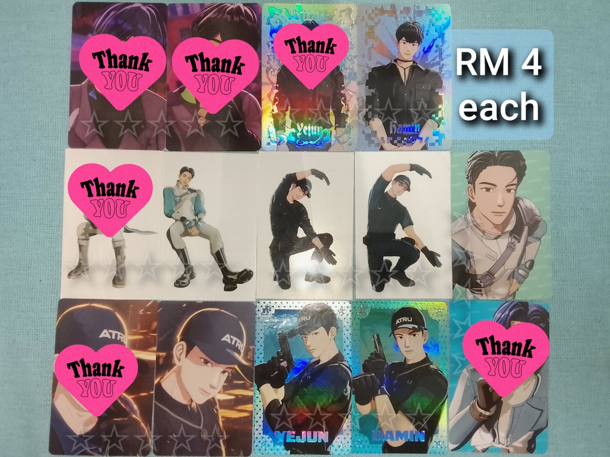 starry_hani's tweet photo. [WTS/WTT] PLAVE photocards
💙💜💗❤️🖤

WTS
~price in pic
~postage fee RM8 wm

WTT
~focus on that Yejun charm first

rts : nak kecikkan collection 

Anything can DM me 💌

#pasarplave #pasarplaveMY @PasarPlaveMY https://t.co/SjTZKZ8DX2