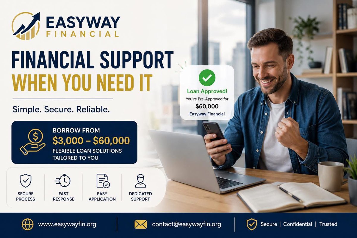 EasyWayFin's tweet photo. @BancoCentral_AR EasyWayFinancialq es su socio de confianza. Ofrecemos soluciones financieras transparentes, accesibles y personalizadas para ayudar a particulares y empresas a obtener préstamos, consolidar deudas o financiar proyectos. https://t.co/4tmUTVAVSY