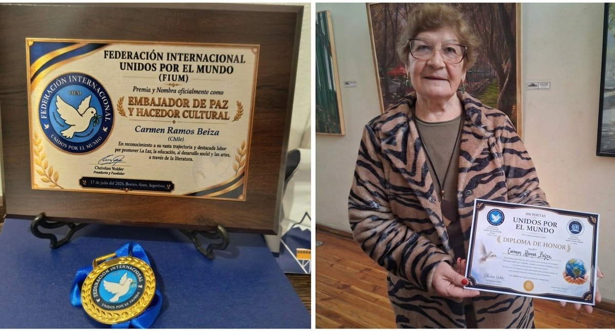 superandina's tweet photo. #LOSANDES | La destacada escritora Carmen Ramos Beiza suma un nuevo e importante reconocimiento a su trayectoria, tras recibir en Buenos Aires el nombramiento internacional como Embajadora por la Paz y Hacedora Cultural
CLIC PARA DETALLES
https://t.co/uzq7rcBvDZ https://t.co/PccNA8CL70