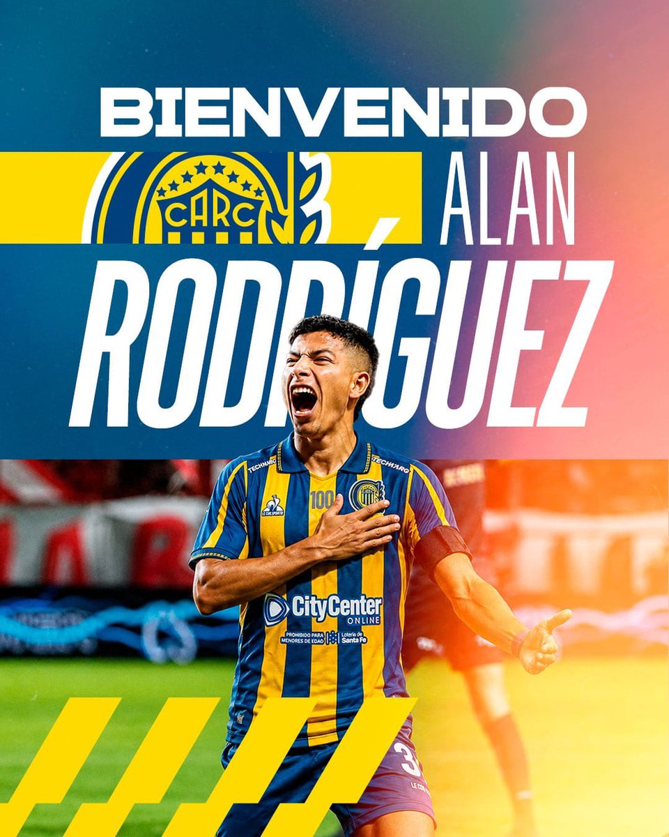 Bruno09145216's tweet photo. ⚠️OFICIAL: Alan Rodríguez anunciado como novo reforço do Rosário Central. Inter empresta o volante até junho de 2027. 

Argentinos irão pagar cerca de 400 mil dólares ao Inter pelo empréstimo e terão opção de compra ao fim do contrato. https://t.co/5IfQhCfWAa
