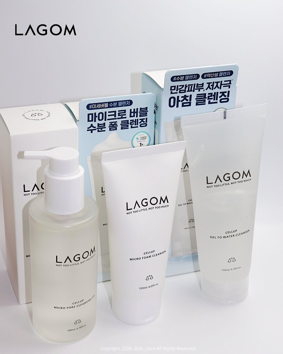 JIN_co_co's tweet photo. [협찬] @lagomcosmetics

#RT이벤트

본문을 RT+팔로우 하신 3️⃣분께 셀럽 마이크로 폼 클렌저를 드립니다🤍

요즘 클렌징도 그날그날 피부 컨디션에 맞게 골라 쓰는 편인데, 이번에 소문으로만 듣던 라곰 셀럽 클렌징 3종을 사용해봤어요🤍

✨ 셀럽 마이크로 포어 클렌징 오일
✨ 셀럽 마이크로 폼 클렌저
✨ 셀럽 젤 투 워터 클렌저

메이크업한 날에는 클렌징 오일 + 마이크로 폼 클렌저, 아침에는 젤 투 워터 클렌저로 사용해봤는데 각각 사용하는 타이밍이 달라서 루틴처럼 쓰기 좋더라구요!