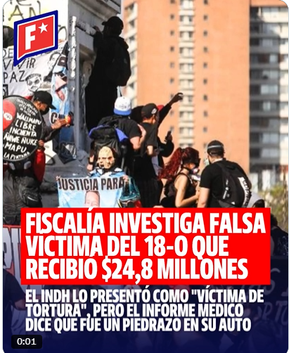 Iherreraa's tweet photo. Y así vemos como cada día salen estas falsas víctimas del 18 O que lo único que han hecho es mentir y robarle la plata a todos los chilenos https://t.co/hk5scOMAHB