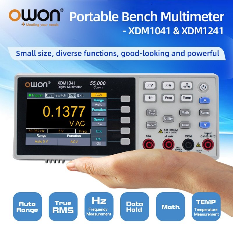 Ahm3dHub's tweet photo. OWON XDM1041 XDM1241 4 1/2 Digital Multimeter Portable Bench True RMS DC/AC Current Voltage USB Multimetro Tester Meter SCPI

🏪 Get Now: 
https://t.co/mQoNvqngBW

#DigitalMultimeter 📟 | #TrueRMS ⚡ | #Electronics 🔌 | #TestEquipment 🧪 | #OWON 🔧 https://t.co/NHfV68VRCf