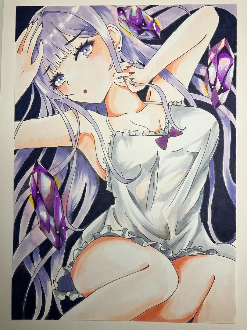 funny_french's tweet photo. 宝石少女シリーズその1✨
アメジスト💎
今回2作品とも
コピックオンリーで描きました✒️
原画一点ものです🖼️

https://t.co/6KrCkwJvSy
#イラスト https://t.co/NgQn13zFXg