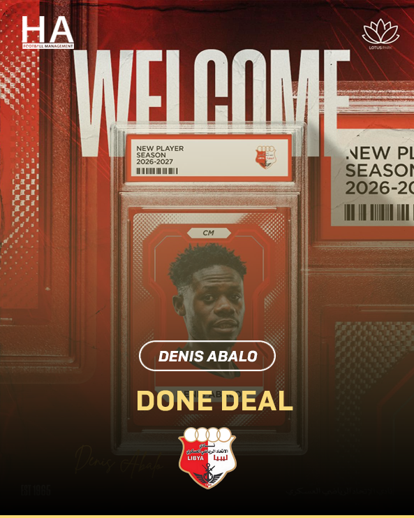 HA_FootballMana's tweet photo. Done Deal ✅

We’re proud to have successfully completed the transfer of our player, Denis Abalo, to the Libyan Premier League side Union Military SC. 🇱🇾🇹🇬

We wish all the best to him on this new chapter. 🔴
 
#HAFootballManagement #LibyanPL https://t.co/6MAmee6ZKI