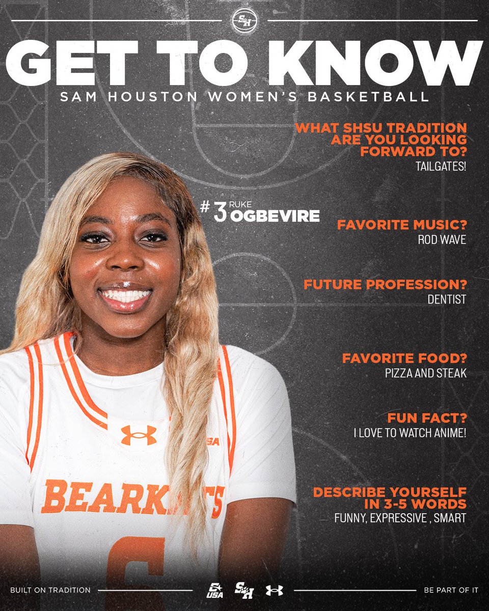 Bearkats_WBB's tweet photo. GET TO KNOW YOUR BEARKATS‼️🐾🧡
#EatEmUpKats #NoLimitsOnUs https://t.co/jWryhD2gpY