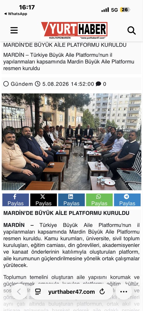 aileplatformu47's tweet photo. Yerel ve ulusal basında platformumuz…

#aile #aileplatformu #mardi̇n https://t.co/cWLeluQU4u