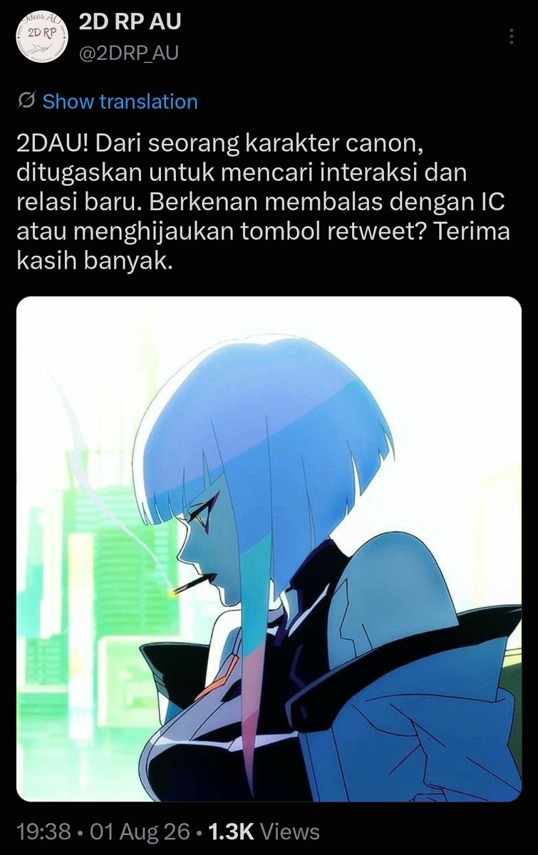 OfNetrunning's tweet photo. / Dengan pengirim menfess di sini, apakah berkenan untuk memberi follow kembali? Jangan sungkan untuk berinteraksi dengan kami di TL ke depannya. Terima kasih banyak ~ https://t.co/ntyy4DNYAI
