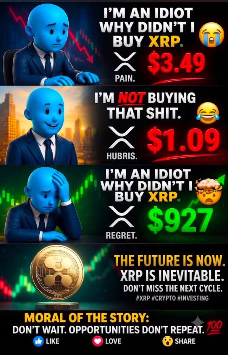 XRPHolders367's tweet photo. 🇺🇸📊The biggest opportunities rarely feel obvious in the moment.

Many people hesitate when prices are low, then wish they had acted once the market has already moved. Whether you're bullish or bearish, having a long-term plan matters more than reacting to emotions.

#XRP #Ripple #Crypto #Investing