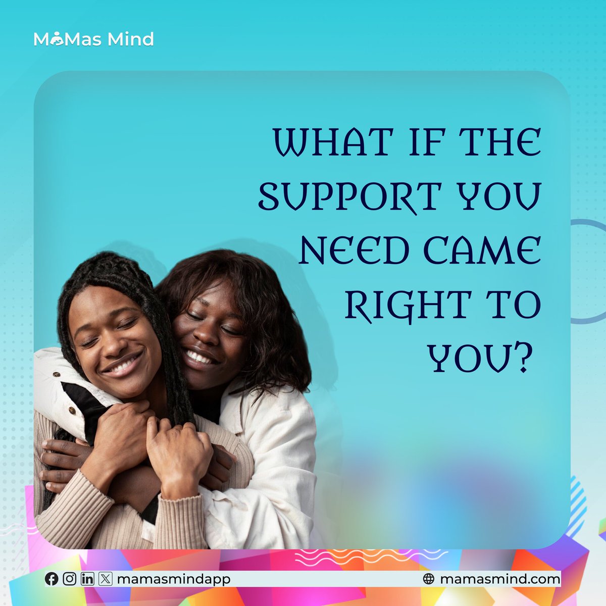 mamasmindapp's tweet photo. With Mamas Mind, you can access compassionate mental health support from the comfort of your home, making it easier to prioritize yourself while caring for your family.
Take the first step today and discover how easy it can be to get the support you deserve. https://t.co/xlgASAXq1d
