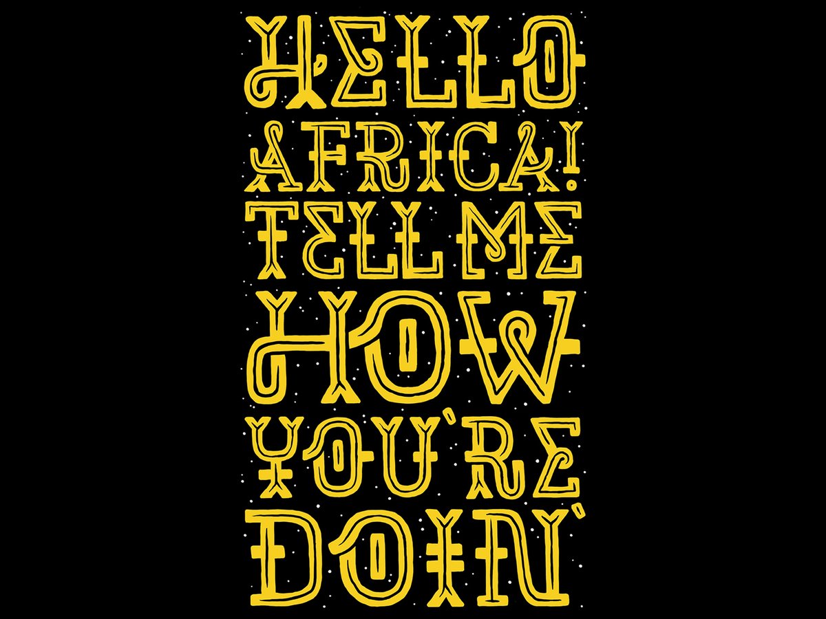 studioMUTI's tweet photo. Here's a look at some lettering pieces from 2012. Poster for @designindaba publication Where it's At. LP cover illustration for @ijusimagazine . Series of phrases for The Hope Factory. Poster illustration for Design Times. https://t.co/Z7NoOWNNQN