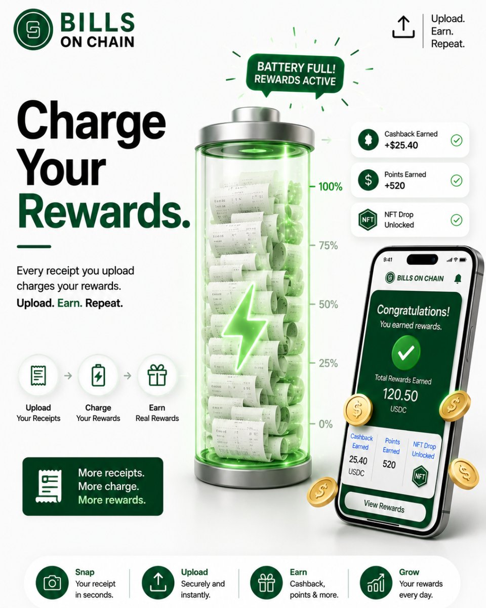 BillsOnChain's tweet photo. π§Ύ CHARGE YOUR REWARDS.
Every receipt powers up your rewards. β‘
π Upload your receipts
π Earn rewards
π Keep earnings
The more you upload, the more you earn.
π https://t.co/rIIHJsqOMt
#BillsOnChain #ChargeYourRewards #ReceiptsToRewards #ShopAndEarn #Rewards #Web3 #IDLE https://t.co/k4WzLKeJOT