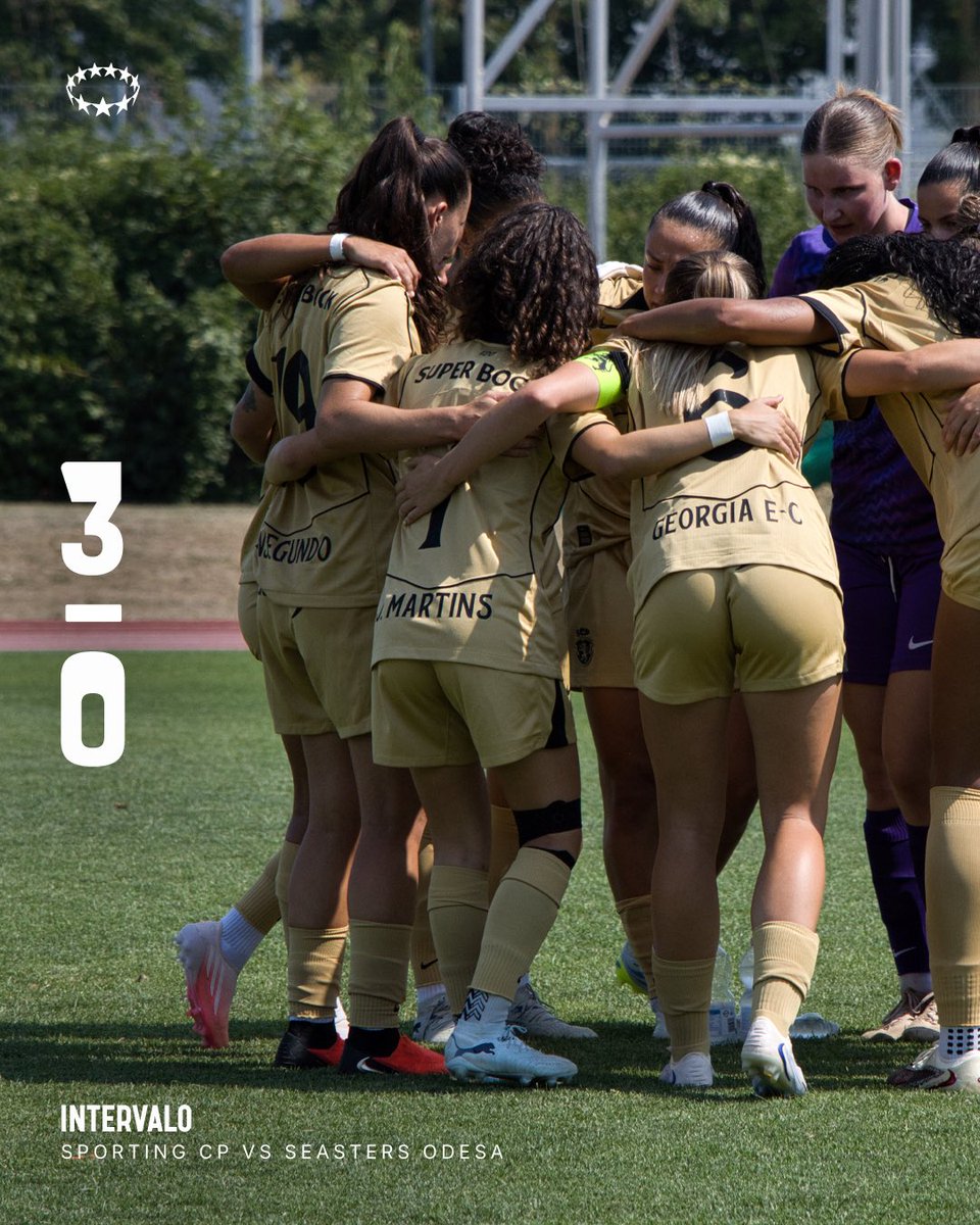 FutFemSCP's tweet photo. ⏸️ Primeira parte de muita garra das Leoas, que seguem para o intervalo em vantagem!
⚽️ Ana Dias e Flor Bonsegundo (2).
3-0 // #SCPSFC #UWCL https://t.co/RCtXiW42wb