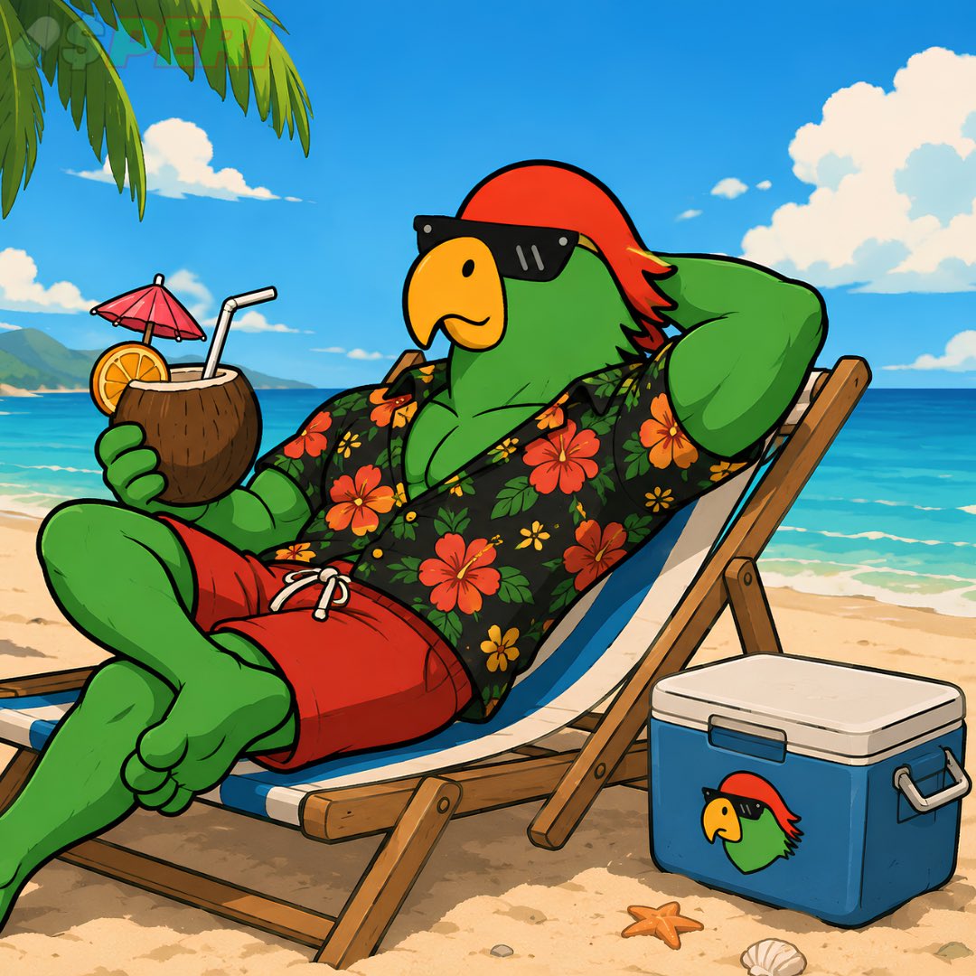 Perionsol's tweet photo. GM hoy toca relajarse 🦜 https://t.co/YDTRgGRGwv