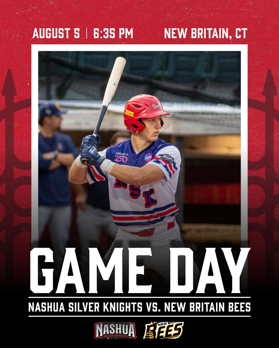 SilverKnightsNH's tweet photo. On the Road 🛣️

🆚 New Britain Bees
📍 New Britain Stadium
🕡 6:35 PM

#SummerKnights https://t.co/9UAtKlikiH
