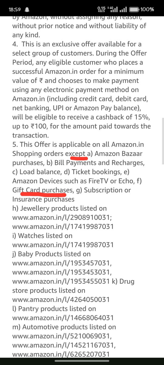BeautifulD12217's tweet photo. @dealztrendz Thanks for sharing! Just a heads-up: this offer does not apply to Gift Card purchases. It's valid only for eligible Amazon shopping orders of ₹199 or more, and the cashback is credited after the item is shipped. https://t.co/Fa2K9ipiR1