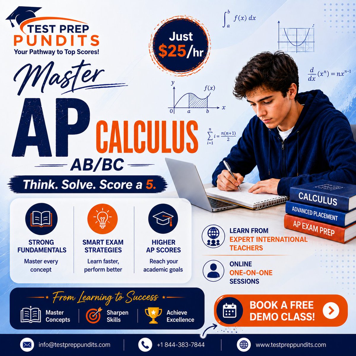 testpreppundits's tweet photo. Master AP Calculus with Expert Guidance!

✨One-on-one learning
✨Expert international teachers
✨Smart exam strategies

💲Starting at just $25/hour

🌐 https://t.co/PsmnDumrE1
📧 info@testpreppundits.com

#APCalculus #CalculusPrep #MathSuccess #OnlineTutoring #TestPrepPundits https://t.co/pgJg94VRqk