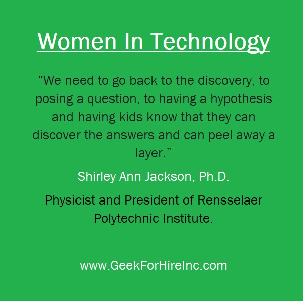 GeekySales's tweet photo. "...having kids know they can discover the answers..." #Quote #HappyBirthday Dr. Jackson! #KidsInScience #GirlsinSTEM #WomeinInTechnology #WomenInSTEM #GirlsWhoCode #ad Learn more about #WomenInScience here: https://t.co/aiZ6aV2kCF https://t.co/xEjezL8OYI