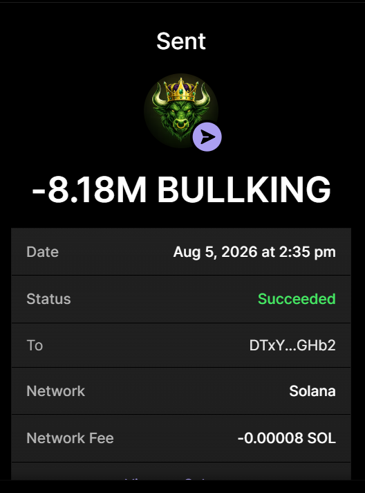 BullKingXSol's tweet photo. ✅ SUCCESSFUL PURCHASE OF 8.17 MILLION $BULLKING FOR 0.273+ SOL 

Buy $BULLKING ON X

Send Between 0.2 SOL and 10 SOL to :
Dw8okb8BLa3LAkxRfE3hpZkkMdCQkBn7iM1i4rTRHZ2b

1 SOL = 30Million $BULLKING 
5 SOL = 300 Million $BULLKING + 100% BONUS

Retweet & Drop your solana wallet for 100,000 $BULLKING