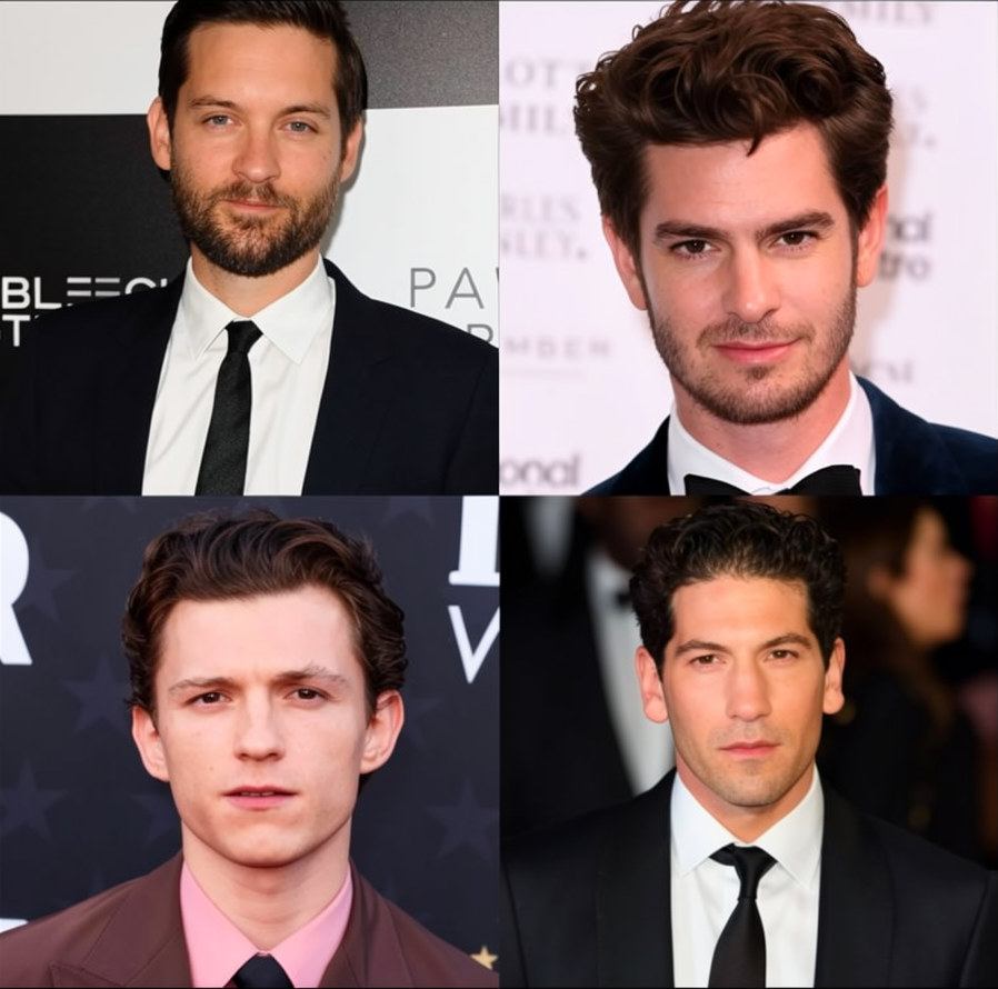TheCineprism's tweet photo. The four actors who have played Spiderman on the big screen. https://t.co/7NiEe8l5Z1