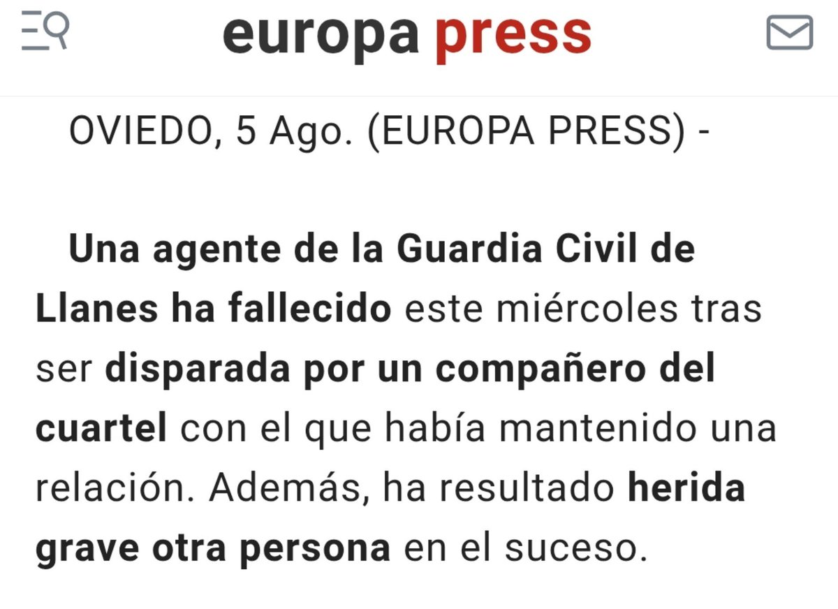 JosemaVallejo's tweet photo. No ha fallecido una guardia civil, la ha asesinado otro guardia civil.

Estaban en trámites de divorcio; quedan dos hijos huérfanos de madre.

Compañero, no importa lo que vayas a contar o lo que te haya llevado a hacer tal barbaridad, solo espero que te pudras en un agujero. https://t.co/b9FpXQhR8j