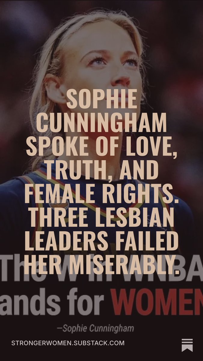 TallMariah's tweet photo. Sophie Cunningham Spoke of Love, Truth, and Female Rights. Three Lesbian Leaders Failed Her Miserably. https://t.co/o6WYuvftAc 
@sophaller 

@KnownHeretic @JenniferSey @xx_xyathletics @icons_women @Martina @Hogshead3Au https://t.co/i7z9VKE8QP