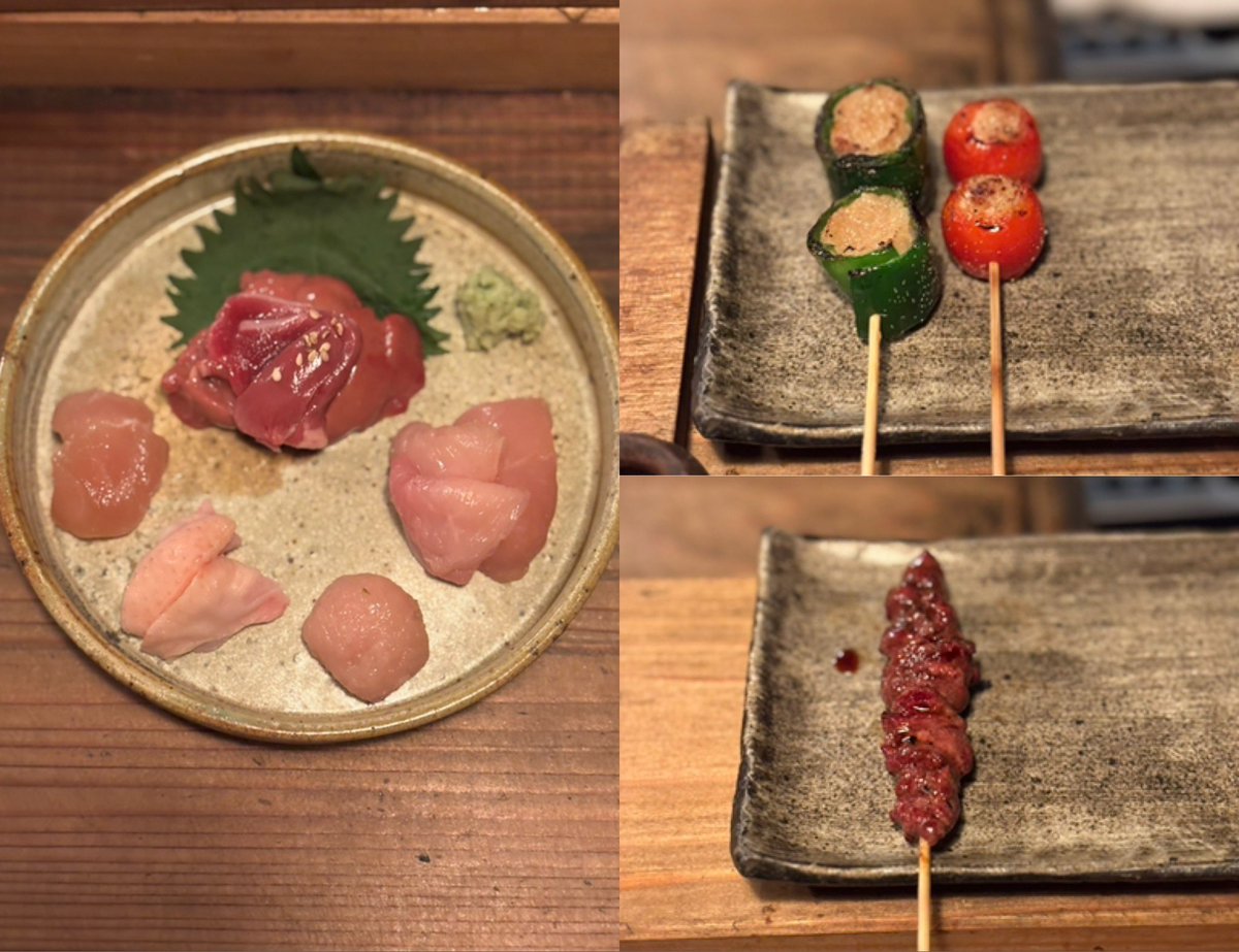 mensestedaisuki's tweet photo. 千葉　出張帰り
あまりにも疲れて、このまま帰るの嫌になったので、行きつけの焼き鳥屋さんへゴーゴゴー

お造りから、焼鳥から、レバーペーストから、なんでもかんでも美味しくてチョマン（超満足）！

特にヒネ鶏と若鶏のぼんじりの食べ比べとか、美味しいわ、楽しいわで、最高でしたわよ https://t.co/XBQSmqg5tn
