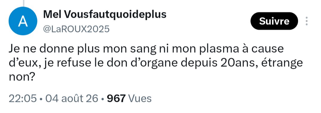 Nain_Portekoi's tweet photo. Je découvre que les racistes s'inscrivent sur la liste de refus de dons d'organes... parce qu'ils ne veulent pas que ça puisse aider un immigré.
Alors que 98,4% des greffes vont à des français.
Ils sont donc à la fois immondes ET cons.
Étonnant non ?
(Non) https://t.co/nAdodRQO7u