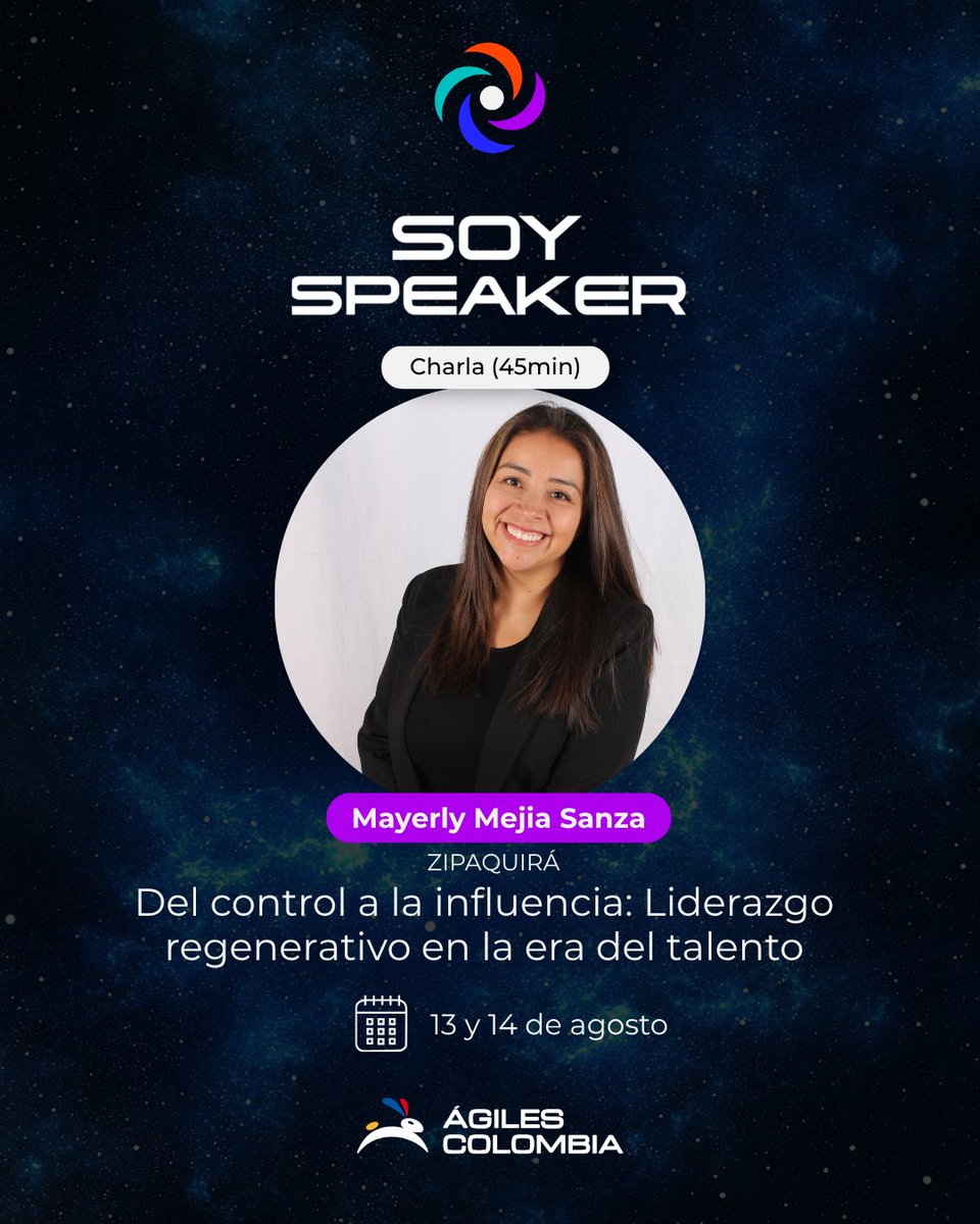 AgilesColombia's tweet photo. ¿Diriges desde la ilusión del control, o desde la influencia real?

Nueva speaker confirmada en #Vortice2026 🧵 https://t.co/adBDbR5ll5
