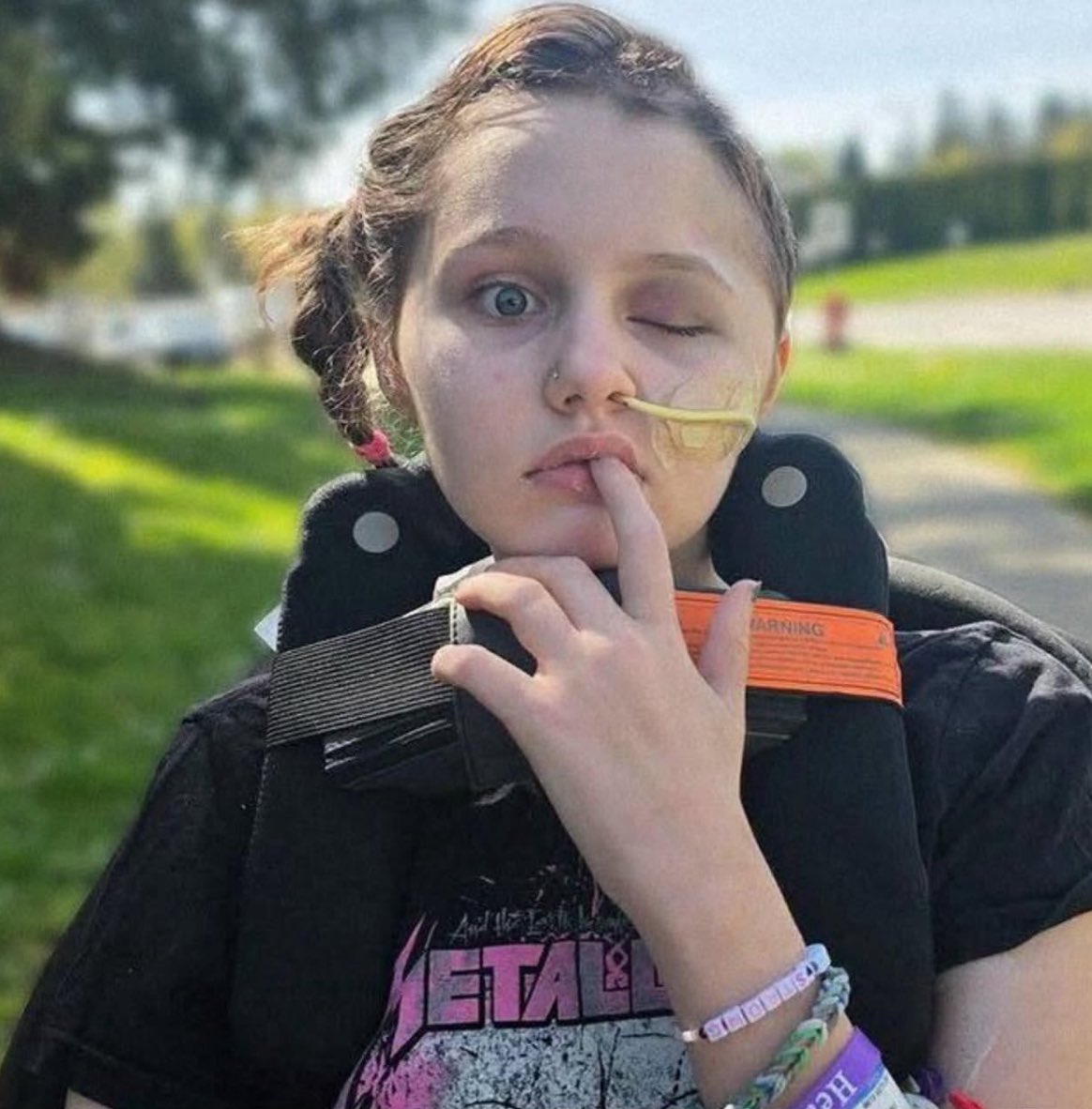 Puppieslover's tweet photo. This is Maya, a 12-year-old hero girl who survived being shot three times while protecting her classmates from a school shooter by closing the door to protect them. https://t.co/QLJX00Qspb