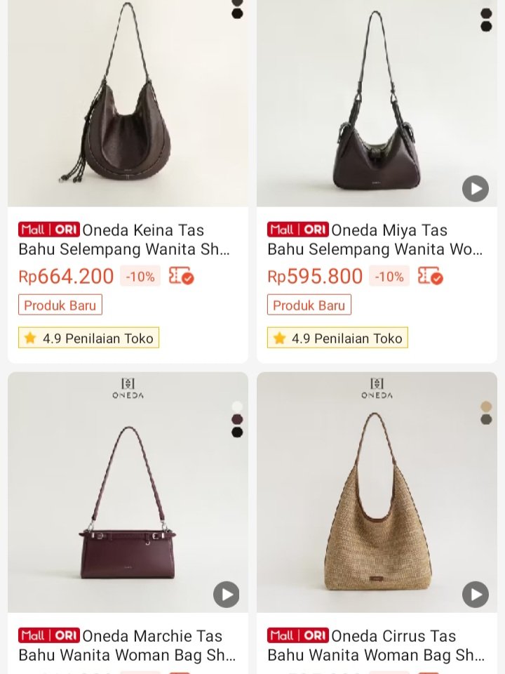 clasarv's tweet photo. ✨️👜TAS WANITA ONEDA👜✨️

Tas buat ngantor? ✅️
Tas buat main? ✅️
Tas buat vacation? ✅️
Semua ada di brand satu ini, Oneda!
Dari tas buat kerja, nongki, sampe liburan.. semua ada girls 🫶🏻 https://t.co/QMR03k2Qcl