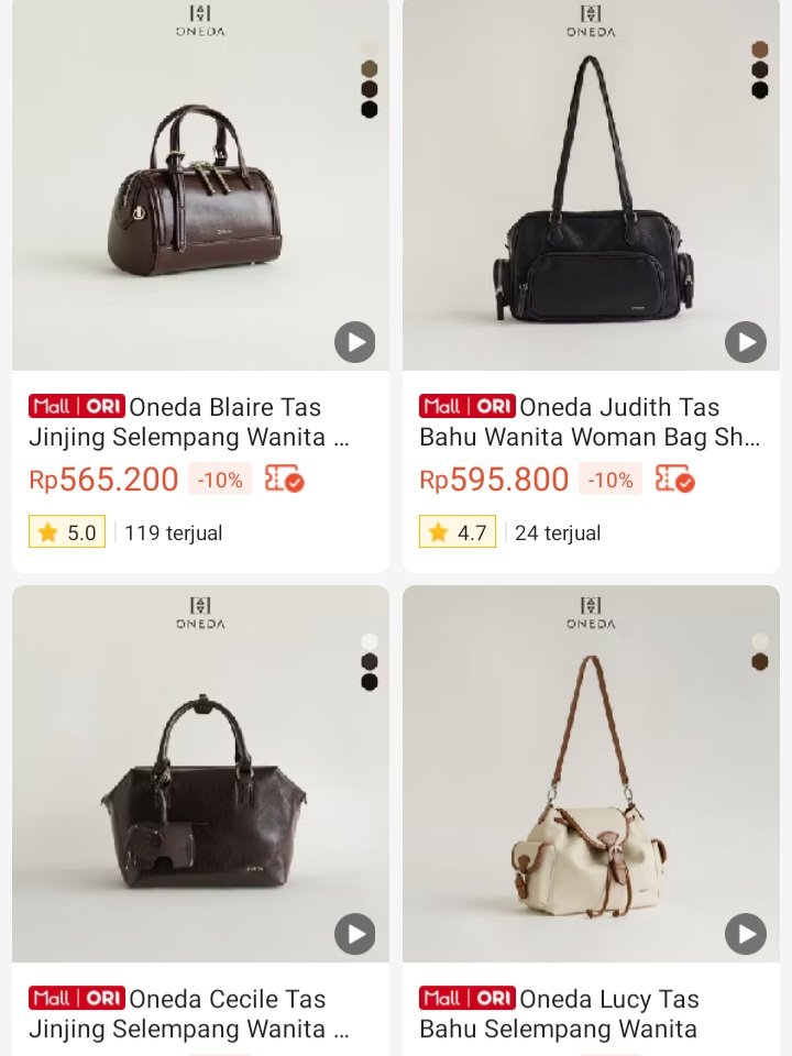 clasarv's tweet photo. ✨️👜TAS WANITA ONEDA👜✨️

Tas buat ngantor? ✅️
Tas buat main? ✅️
Tas buat vacation? ✅️
Semua ada di brand satu ini, Oneda!
Dari tas buat kerja, nongki, sampe liburan.. semua ada girls 🫶🏻 https://t.co/QMR03k2Qcl