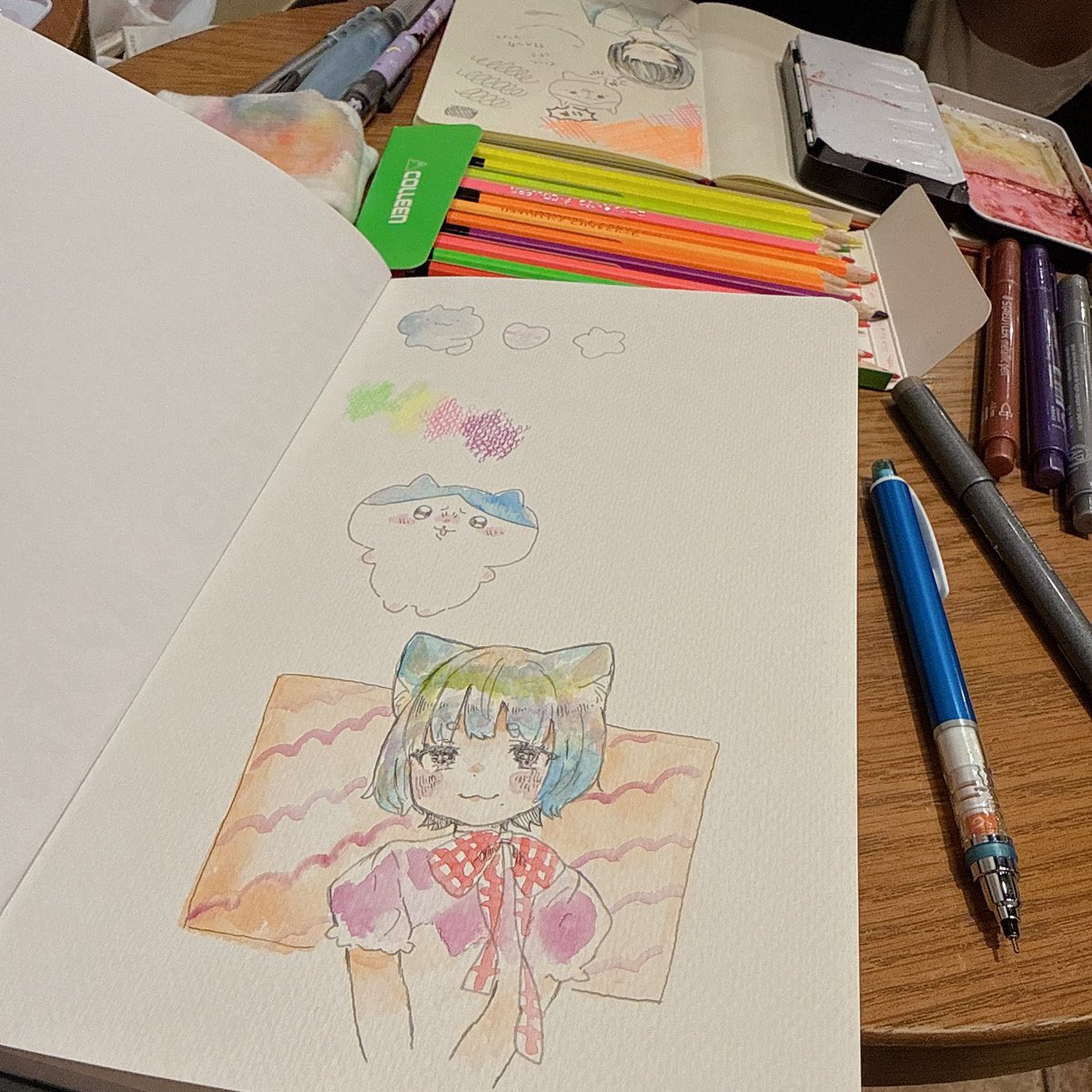 ゆの - ⁄ (@_emakaw) ウ山あまね 沖ちづる, 鎖那, YMCK, V.A. DRAWING