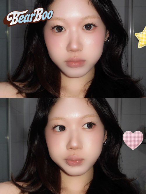 _27baby_'s tweet photo. これインスタでいただいたんだけどマジでデカい🧸

目小さめだから白目余らなさすぎて初めてこんなにデカいカラコンつけたけど、たしかにきゅるん感はでるかも！ https://t.co/xdgGd4fWXK