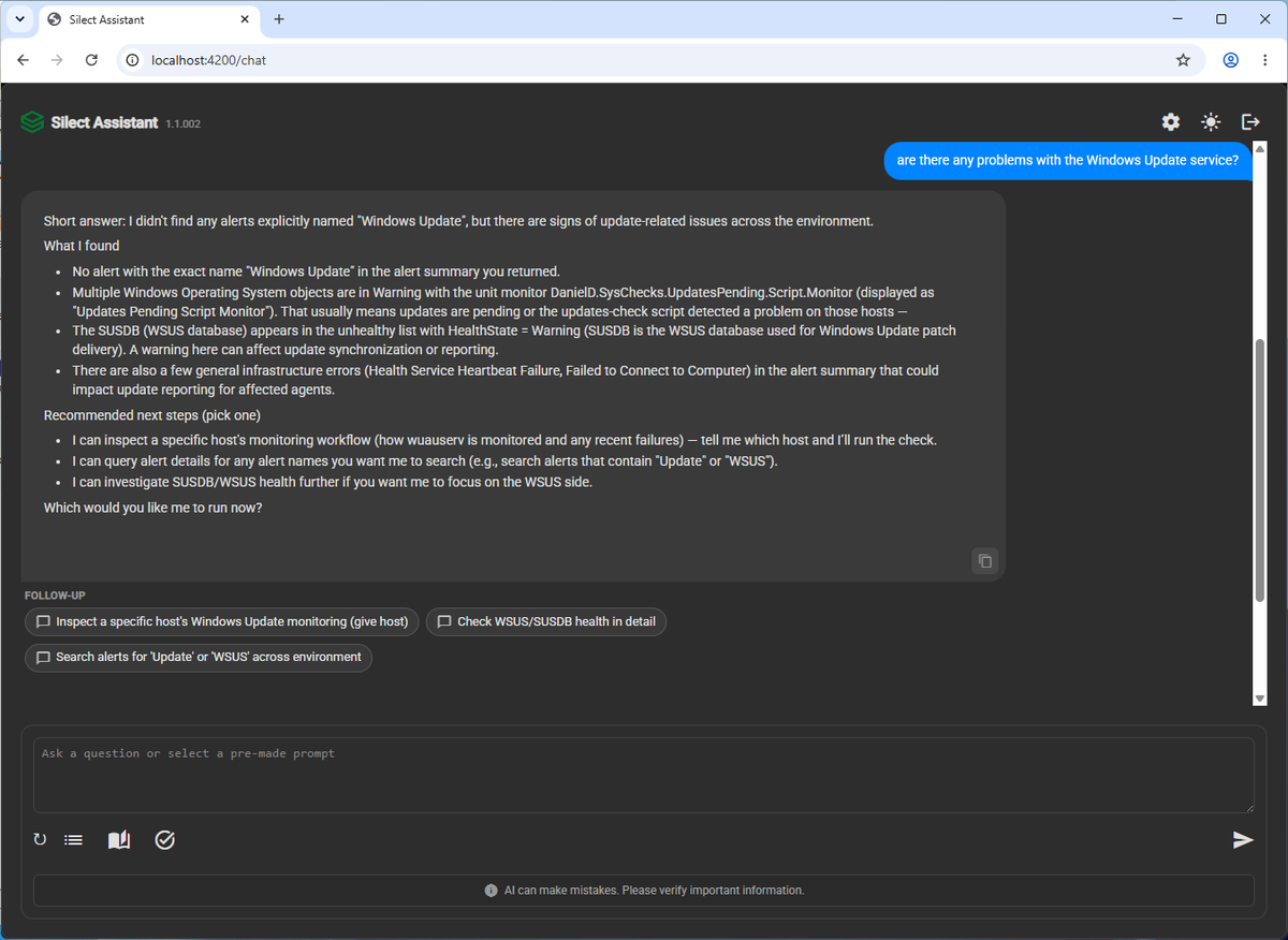 silect's tweet photo. The Silect Assistant adds context to #SCOM allowing you to prioritize working with and more importantly fixing customer facing services
https://t.co/zgNODREQbC https://t.co/KJCEefAcpj