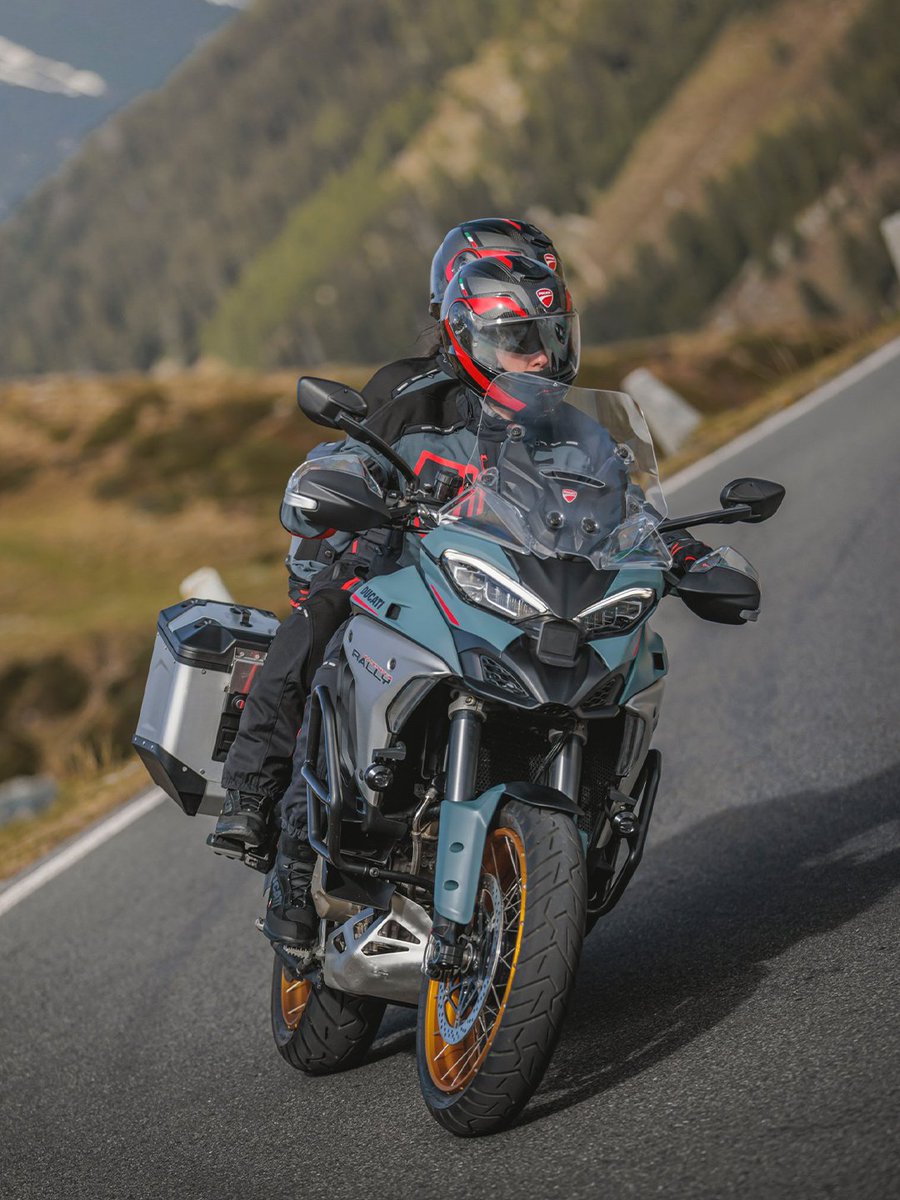 Ducati_India's tweet photo. Every road. Every horizon. Every adventure.

The #MultistradaV4Rally in Jade Green is built to go farther with exceptional comfort, confidence, and versatility. Whether you're riding solo or sharing the journey, it's ready to take on every road that lies ahead.

#DucatiIndia https://t.co/zmN0VgrqQn