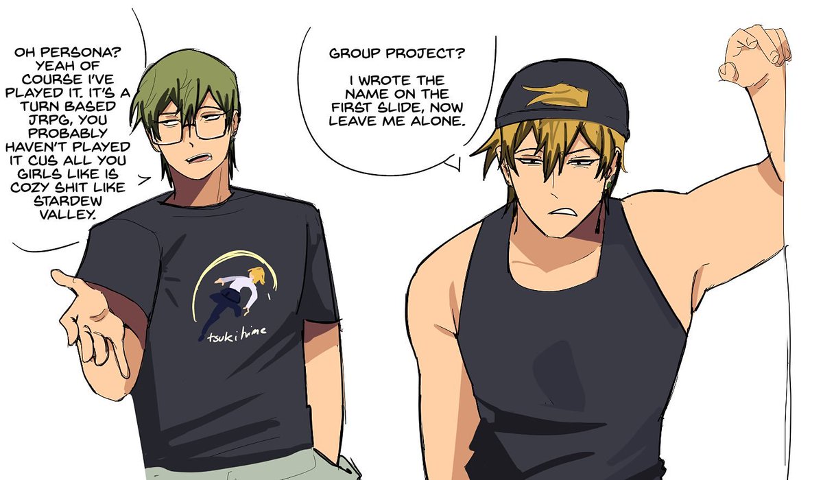naoyaxreader's tweet photo. Nightmare twin duo nerd naoya and frat naoya https://t.co/xVqwT0MZtn
