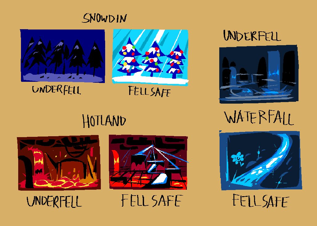 dr_john09's tweet photo. #fellsafe some more concept art
most of the Underfell environments I've come up with myself, save for snowdin, as there doesn't seem to be much info or references for em in the canonfell blog. I do distinctly remember there being info on the ruins buuut it wasn't on my mind. https://t.co/g62RnRh5vC