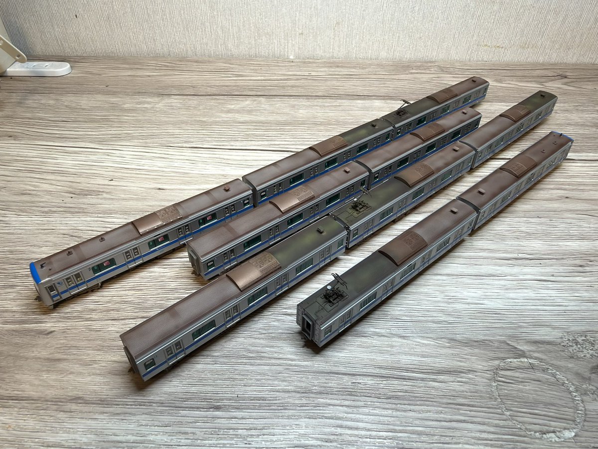 mori_2_potato's tweet photo. #てんこもり工場

TOMIXの小田急4000形（4057f）を加工

室内灯→デンシャミー@MeDensha 様
内装ステッカー→ぶんかつクラフト@bunkatsucraft 
ステッカー→
くろまや@kuromaya_jp 様
世田谷総合@sscmodel 様
方向幕→ジオマト@fujisawashuku様

イケメン推し電車かつ通勤準急綾瀬最高

いい感じかな https://t.co/NCPDiGL87J