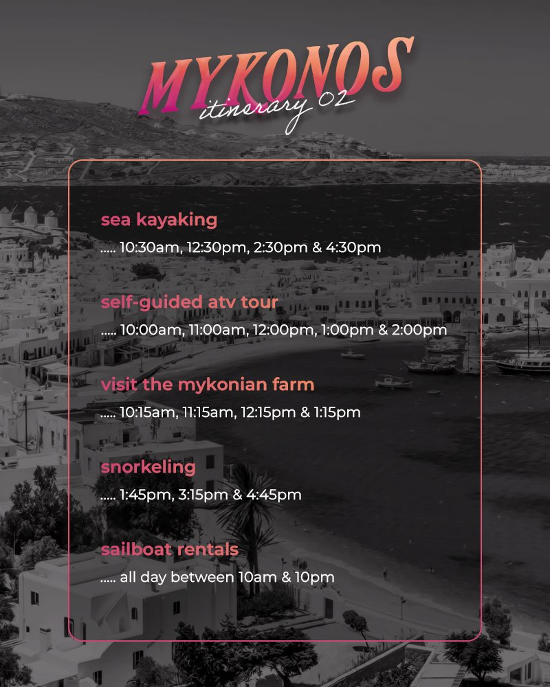 htvconfess's tweet photo. 𝗮𝘁𝘁𝗲𝗻𝘁𝗶𝗼𝗻   .  .  .   here are three itinerary options to choose from! these excursions and experiences are pre-paid, so enjoy to your heart's desire! you will be able to take advantage of these all day today and all day on friday .ᐟ https://t.co/ROjgvUuufb