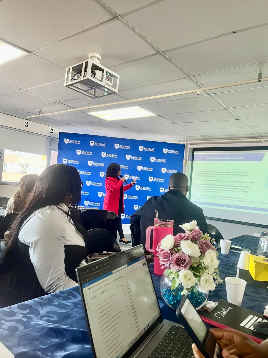 EdtechBridges's tweet photo. [ EDTECH BRIDGES TRAINING WORKSHOPS ] : EQUIPING HIGHER EDUCATION PROFESSIONALS

We had the opportunity to facilitate a session on Classroom Management and Pedagogical Best Practices for Inclusive Learning during the Lecturers' Orientation at the IIE Rosebank International. https://t.co/3PBs1WDvsj