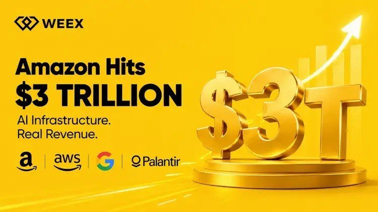 CryptoKrexxt's tweet photo. Everyone's talking about Amazon joining the $3T club.
I'm paying more attention to what the earnings say:
☁️ AWS growth is accelerating.
🤖 AI demand is still outpacing capacity.
📊 More companies are actually turning AI investment into revenue.
Interesting read from @WEEX_Official 👉🔗 https://t.co/axQeKTdMON
Which AI company do you think has the biggest upside from here?
Register your weex Account and deposit to start trading 
https://t.co/mC7iWjq9RL
#Amazon #AWS #AI #BigTech #WEEX