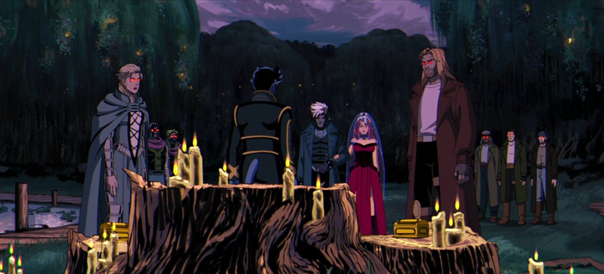 parkcrstorm's tweet photo. when we said we wanted a roguegambit wedding with kurt officiating this isn't exactly what we meant https://t.co/HnRmO39j6x